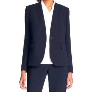 DKNY Collarless One Button Blazer